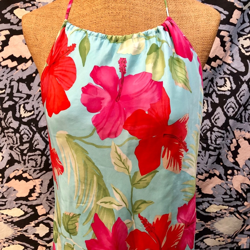 Gap 100% Silk halter dress